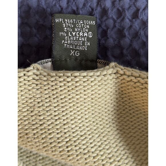 90s Eddie Bauer Sweater V Neck, Relaxed Fit, Slit Slides, Spring Green, Size XL - Picture 4 of 7